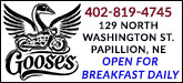 Goose's Bar and Grill Sponsorship Banner